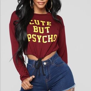 Burgundy sweatshirt!